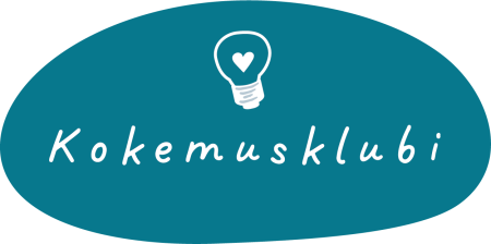 Kokemusklubin logo hehkulampulla ja sydämellä.